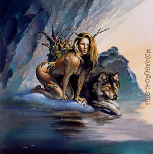 Wolf Girl painting - 2011 Wolf Girl art painting